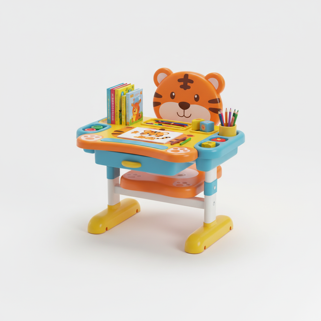Escritorio de aprendizaje para niños tigre