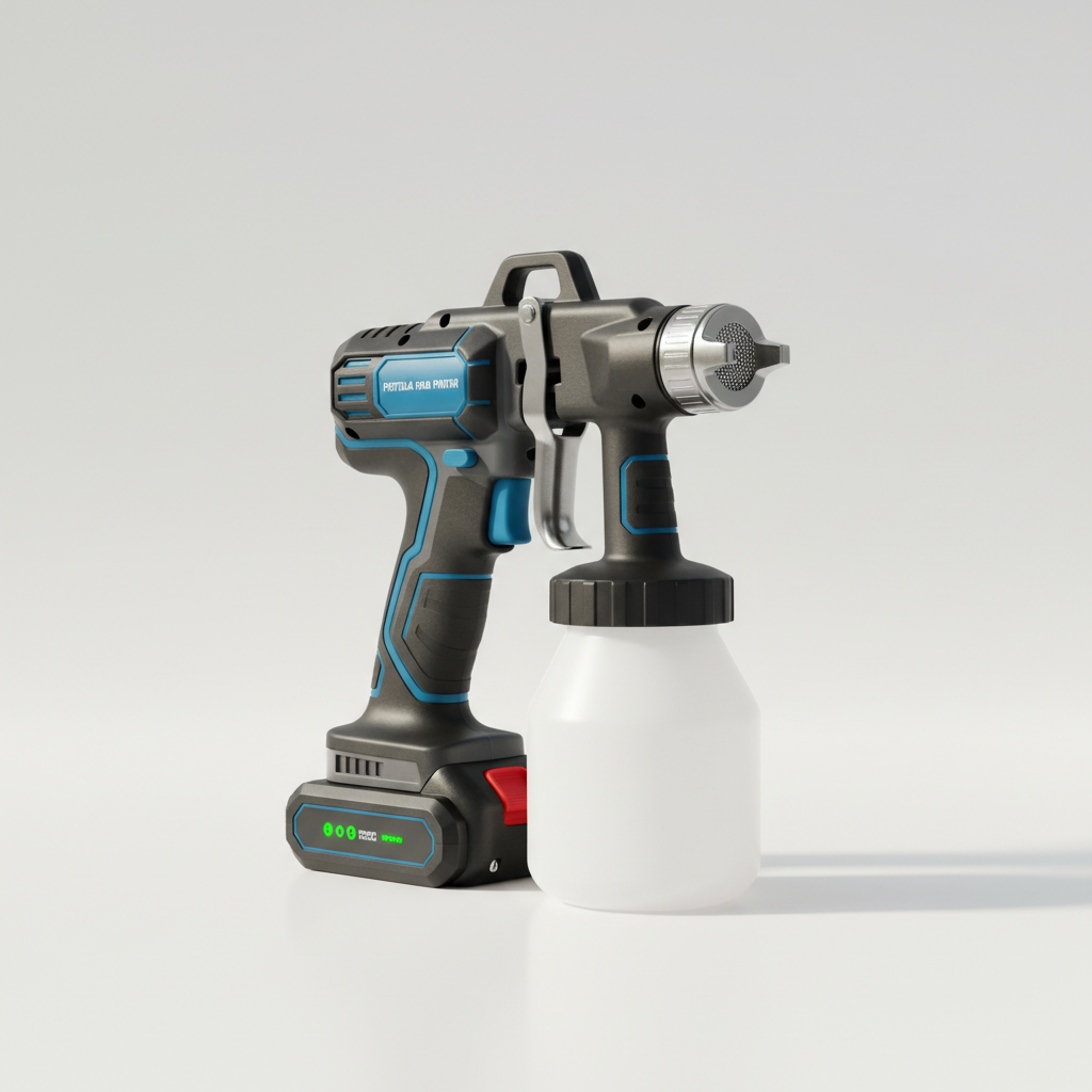 Pistola para pintar eléctrica inalámbrica con doble batería